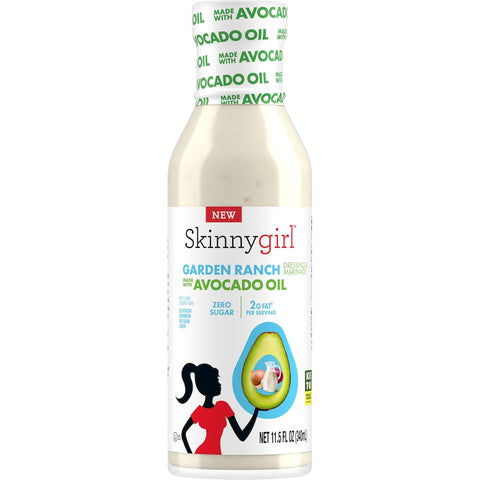 Skinnygirl Sugar Free Gluten Free Avocado Oil Salad Dressing, Creamy Caesar, 11.5 Ounce