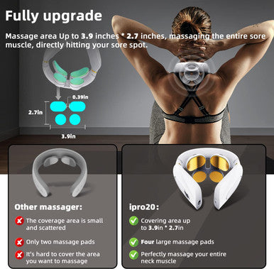 Neck Massager With Heat, Portable Electric Neck Massager, Neck Massage, 3 Model 15 Levels Smart Neck Massager For Pain Relief Deep Tissue