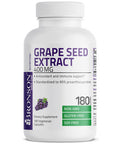 Bronson Grape Seed Extract 400 Mg - Antioxidant & Immune Support - Standardized Extract With 95% Proanthocyanidins- Non Gmo, 180 Vegetarian Capsules