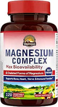 Vitalitown Magnesium Complex Supplement 500mg NSF Magnesium Glycinate Malate Taurate and Citrate Chelated High Absorption and Gentle on Stomach Vegan NonGMO 120 Capsules