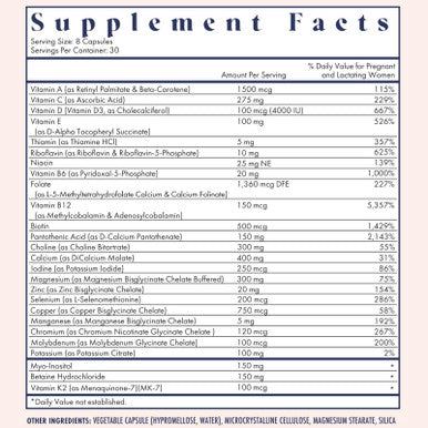 FullWell Women's Prenatal Multivitamin 240 Count (30 Servings)