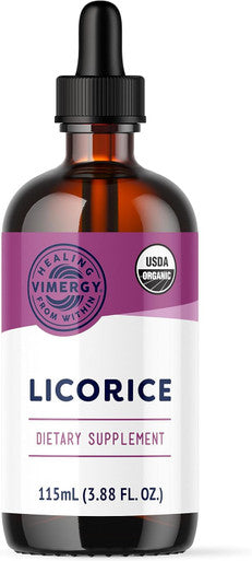 Vimergy Licorice Promotes Digestive Function* Benefits Respiratory Health* Usda Certified Organic Vegan Gluten-Free 115 Ml (57 Servings)