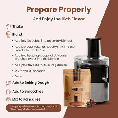 Upnourish Chocolate Vegan Protein Powder 54 Superfoods Powder,1.5 Billion Cfu Probiotics 21G Plant Based Protein,No Sugar No Dairy No Gmo Dairy ,Meal Replacement Shake, Low-Carb Diet,15 Servings