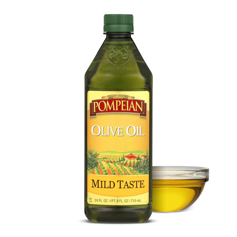 Pompeian Mild Taste Olive Oil, High Heat Cooking, Baking & Sauteing, High Smoke Point, 68 Fl Oz