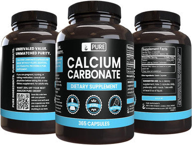 PURE ORIGINAL INGREDIENTS Calcium Carbonate No Magnesium Or Rice Fillers, Always Pure, Lab Verified