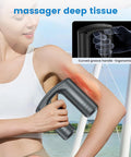 Back Massager For Pain Relief Deep Tissue, Massage Gun- Cellulite Massager For Relax With 5 Speed Levels, Wearable Electric Massager On Whole Body Part, Massage Waist, Thigh, Calf, Back Grey