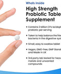 Lactobacillus Acidophilus Supplements 365 Tablets High Strength - Digestive & Gut Health Supplements Lactobacillus Live Cultures For Gut Health - Vegan, Gmo-, Gluten-, Gmp, Uk Made