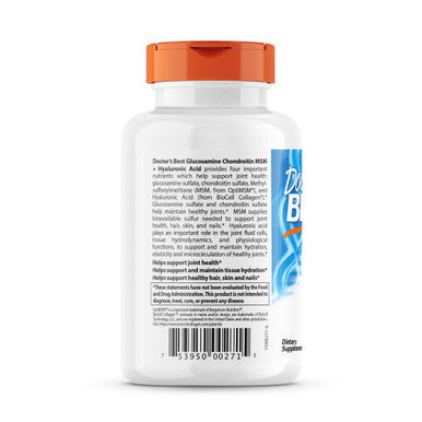 Doctor's Best Glucosamine Chondroitin MSM + Hyaluronic Acid 150 Capsules