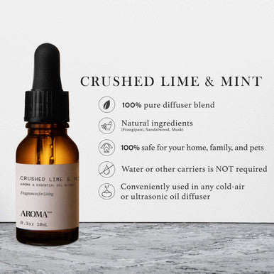 AromaTech Crushed Lime and Mint for Aroma Oil Scent Diffusers - 10 Milliliters