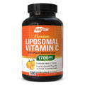 NutriFlair Liposomal Vitamin C 1700mg 180 Capsules High Absorption Fat Soluble VIT C Higher Bioavailability Immune System Support and Collagen Booster NonGMO Vegan Pills