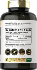 Carlyle Myo-Inositol 2600mg | 180 Capsules | High Potency Supplement | Non-GMO, Gluten Free