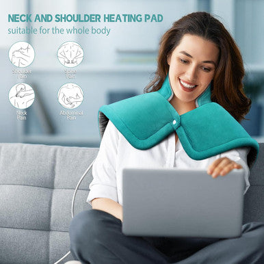 Christmas Gifts Heating Pad For Neck Shoulder And Back Pain Relief, Electric Weighted Heating Pad For Cramps, Leg And Foot, Gifts For Mothers Day, Fathers Day, Birthday, Women, Men, Dad, Mom