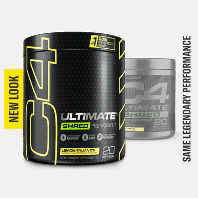 Cellucor C4 Ultimate Shred Pre Workout Powder For Men & Women, With Ginger Root Extract, Lemon Italian Ice, 20 Servings