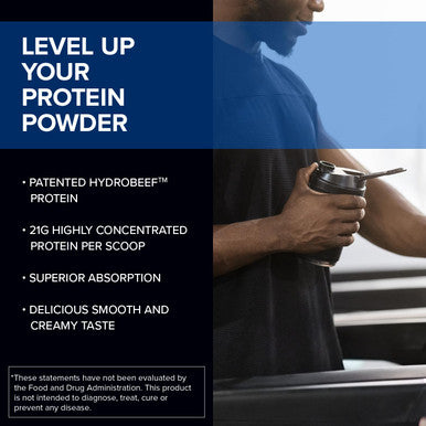 Designs for Sport Beef Protein Powder - NSF Certified for Sport Hydrolyzed Protein - Highly Absorbable with Amino Acids & Collagen Precursors - Bone Broth Protein for Athletes (Vanilla 30 Servings)