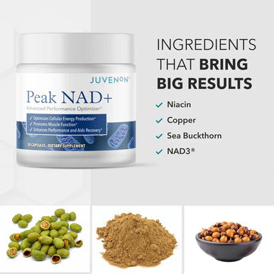 Juvenon Peak Nad+ Advanced Cellular Health And Regeneration Formula Boost Nad+ Levels, Support Cellular Vitality, And Promote Natural Renewal