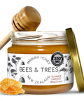 Bees & Trees Manuka Honey 350+ MGO - Raw Pure New Zealand Monofloral Honey Ã¢â‚¬â€œ Unpasteurized & Natural Unfiltered Manuka for Tea, Coffee, Dressings, Smoothies & Daily Use Ã¢â‚¬â€œ Glass Jar, 380g (13.4oz)