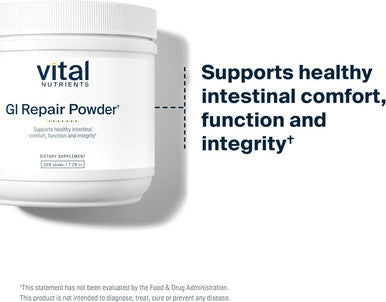 Vital Nutrients Gi Repair Powder Leaky Gut Powder With L Glutamine And Zinc Digestive Enzyme Supplement To Support Gut Health And Digestion Gluten 40 Servings
