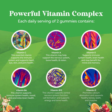 Plant Based Kids Multivitamin Gummies - Multivitamin For Kids Immunity Support Gummies With Vitamins A C D3 E B And Zinc Gelatin And Gluten Non-Gmo Kids Vitamins Gummy Multivitamin Formula 90Ct