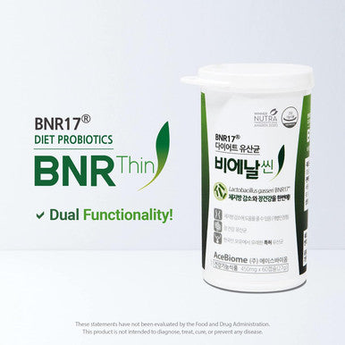 Acebiome BNRThin Probiotic Lactobacillus gasseri BNR17 10 Billion CFU d Digestive Health 60 Capsules x 3packs