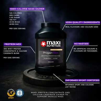 MaxiNutrition Progain - Vanilla Whey Protein Shake for Size & Mass - 1.2kg Vanilla