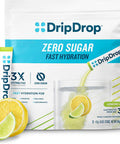Dripdrop Hydration - Zero Sugar Lemon Lime - Electrolyte Drink Mix Single Serve Hydration Powder Packets Non-Gmo, Gluten Free, Vegan 32 Sticks