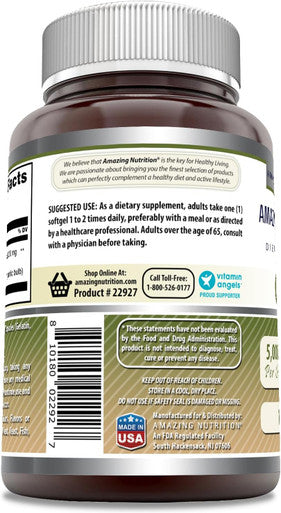 Amazing Nutrition Formulas Garlic Supplement | 5000 Mg Per Serving | 120 Softgels | Non-GMO | Gluten | Made in USA