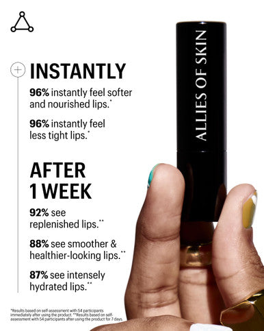 Allies of Skin Peptide & Ceramide Repair Lip Balm with Palmitoyl Tripeptide-5 Ceramide NP Sea Buckthorn Oil Avocado and Sunflower Seed Oil Shea Butter Vitamin C & E. 3.8g/ 0.13 oz