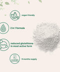 Micro Ingredients Glutathione Supplement Pure Glutathione Reduced Powder with Inositol 5 Ounce (9 Months Supply) 2 in 1 Formula Powerful Ingredients for Antioxidants Supports Liver Function Vegan