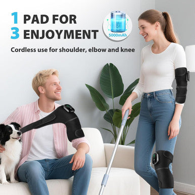 Flaremore Cordless Heated Knee Massager For Pain Relief Fsa Eligible Hsa 2026 Upgrade 4-Motor Full-Coverage Vibration & Heat Xl Heating Knee Brace For Targeted Pain Relief In Knee Shoulder & Elbow 5 Heat Levels & 5 Massage Modes
