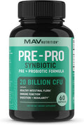 Probiotic and Prebiotic Capsules Synbiotic Gut Health Bloating Relief for Women Men Enzymes with Probiotics for Digestive Health 60 NonGMO Vegetarian Capsules
