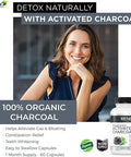 Renew Actives Activated Charcoal Supplement - Digestive Support & Teeth Whitening Formula, No Artificial Ingredients - 60 Capsules