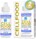 Cellfood Liquid Concentrate - 1 fl oz, 2 Pack - Oxygen + Nutrient Supplement - Supports Immune System, Energy, Endurance, Hydration & Overall Health - Gluten Free, Non-GMO, Kosher - Makes 22+ Quarts