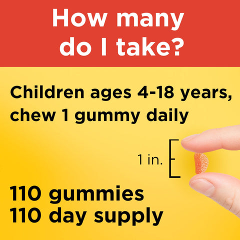 Nature Made Kids First Vitamin C Gummies for Kids Dietary Supplement for Immune Support 110 Gummies 110 Day Supply