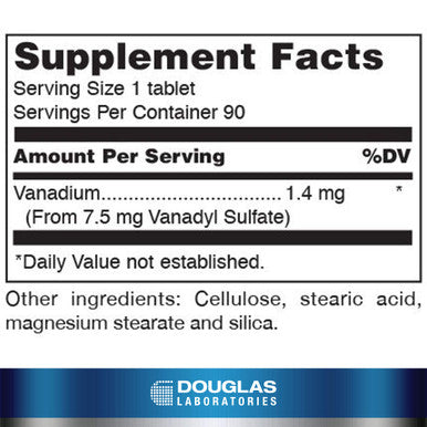 Douglas Laboratories Vanadyl Sulfate 90 Tablets