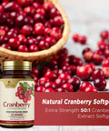 Cranberry Concentrate Extract 25,000mg + Vitamin E & C, Triple Strength Capsules, Supports Urinary Health & Immune System Cranberry Pills for Women & Men, Nature's Non-GMO Supplement - 120 Softgels