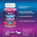 Nature'S Nutrition Sugar Calcium Gummy Bites Plus 400 IU Vitamin D3 Bone Health & Immune Support Supports Bone Strength - Chewable Calcium Nutrition Supplement Non-GMO Berry Flavor Chews - 120 Gummies