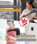 Heated Shoulder Wrap With Massage, Portable Heated Shoulder Brace For Women Men, Cordless Vibration Shoulder Heating Pad For Neck And Shoulder, 3 Heating Setting Shoulder Massager Wrap Braces