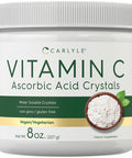 Carlyle Ascorbic Acid Powder | Vitamin C | 8 Ounces | Water Soluble Crystals | Vegan, Vegetarian, Non-Gmo And Gluten Free Supplem