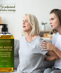 Majestic Pure Lavender Massage Oil and Sore Muscle Massage Oil Bundle - Relaxation Package - 8 fl oz Each