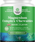 Natures Craft Sugar Magnesium Glycinate Chewable - Chewable Magnesium for Adults & Kids with Glycinate Taurate & Citrate Complex Plus Vitamins D3 B6 & C - Vegetarian Non-GMO & No Artificial Flavors (60 Day)
