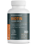Bronson Biotin 10 000 Mcg Beauty Support 360 Vegetarian Tablets