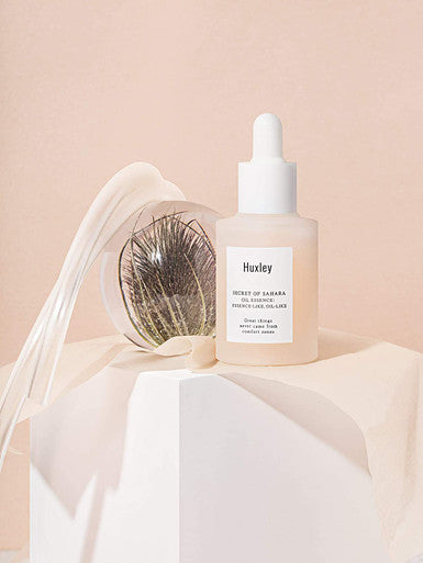 Huxley Secret of Sahara Oil Essence Essencelike Oillike 1.01 fl. oz. Oil and Essence Hybrid Serum Korean Facial Serum Antioxidant Vitamins E F K for AntiAging Defense