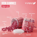 Iron Gummies Sugar Free, 120 Gummies Iron Supplement For Women Multivitamin With Iron, Vitamins & Zinc For Women, Men & Kids- Grape Flavor, Vegan Supplement, Folate For Energy- No After Taste