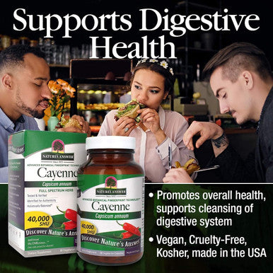 Nature'S Answer Cayenne Pepper Powder Capsule Supplement 90-Count