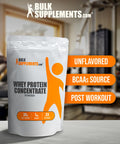 Bulksupplements.Com Whey Protein Concentrate Powder - Unflavored Protein Powder, Flavorless Protein Powder, Whey Protein Powder - Gluten Free, 30G Per Serving, 1Kg (2.2 Lbs) (Pack Of 1)