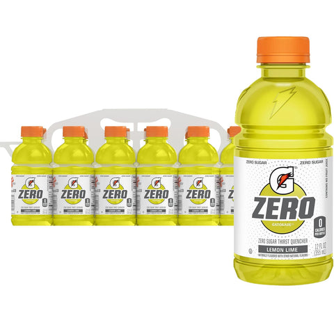 Gatorade Thirst Quencher Zero Sugar Sports Drink Orange 12oz Pack of 12 Electrolytes for Rehydration