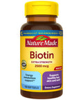 Nature Made Extra Strength Biotin 2500 Mcg Dietary Supplement For Healthy Hair Skin & Nail Support 150 Softgels 150 Day Supply