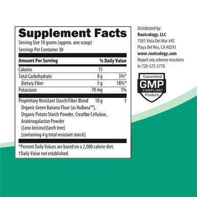 Rootcology Paleo Starch - Organic Green Banana Flour And Organic Potato Starch Powder - Resistant Starch Supporting Cardiovascula