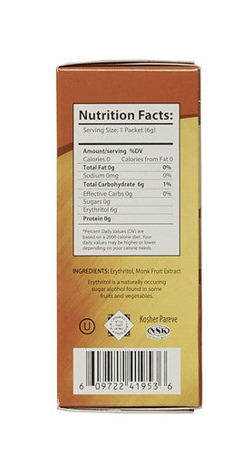 Health Garden Monk Fruit Sweetener Classic - Non Gmo - Gluten - Sugar Substitute - her - Keto Friendly (40 Packets)