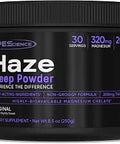 PEscience Haze Sleep Powder MelatoninFree Unflavored Sleep Support with 5HTP Theanine myoInositol and Magnesium 30 Servings
